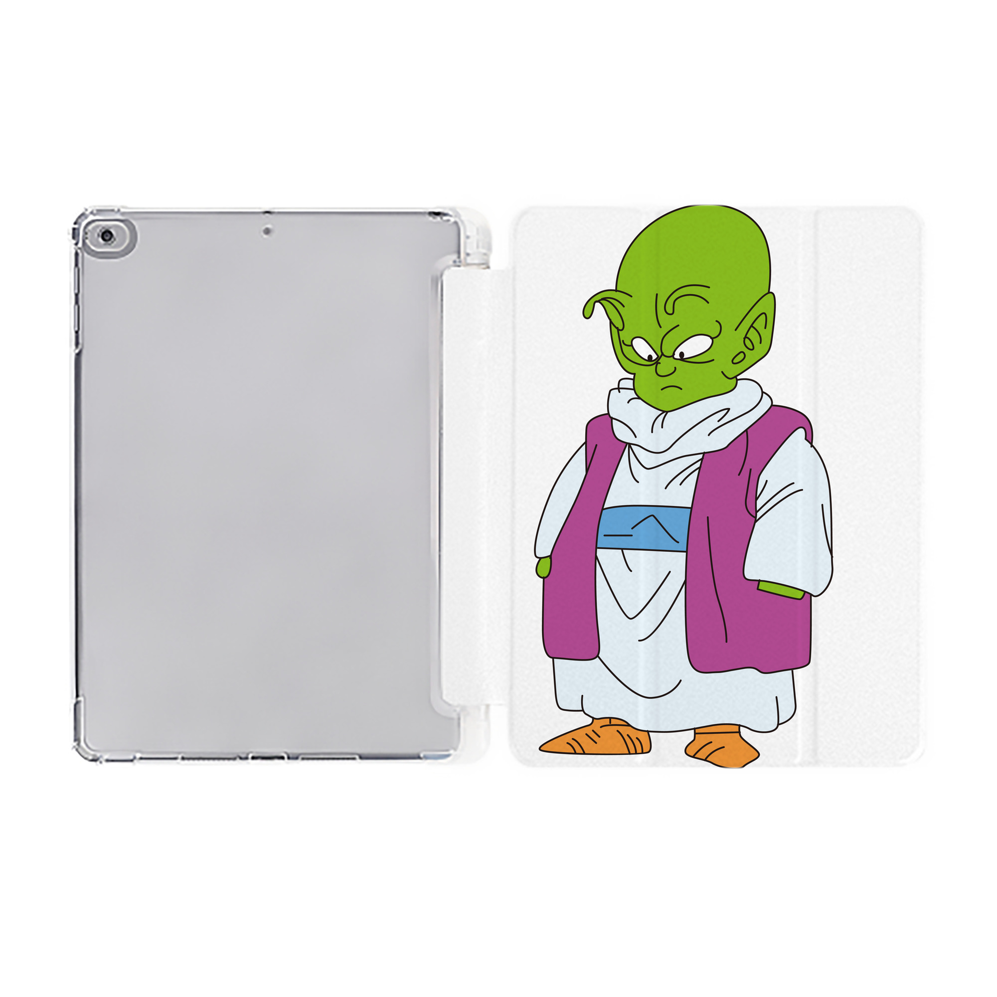 （画像用） ドラゴンボール ピッコロ DRAGON BALL Piccolo IPad ケース ペン収納付き 三つ折りスタンド PUレザー×シリコン 対応機種9.5/10.5/10.9インチ